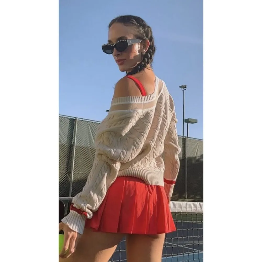 FREE PEOPLE Movement Swing Of Things Skortsie in Hibiscus Size Medium NWT Pink - Image 4