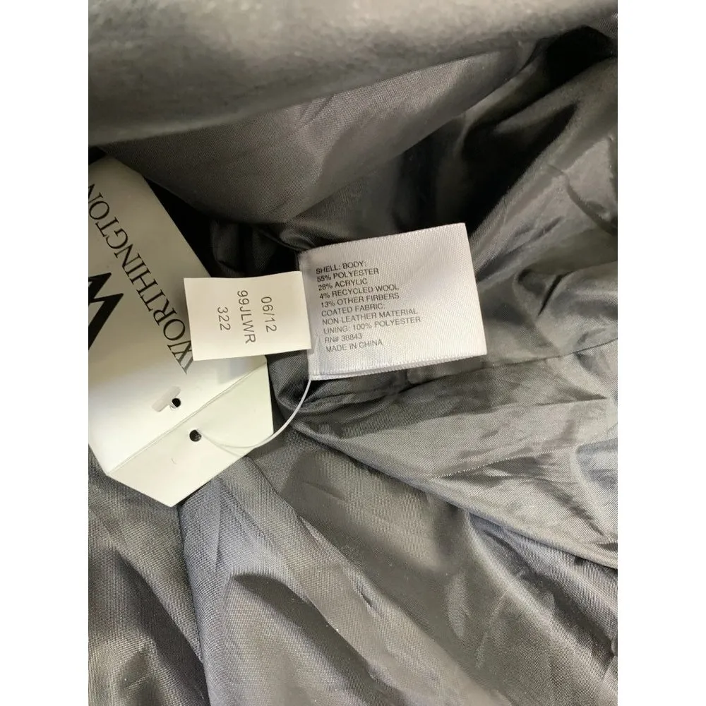 Worthington Women's Metallic Black Long Coat - Image 5