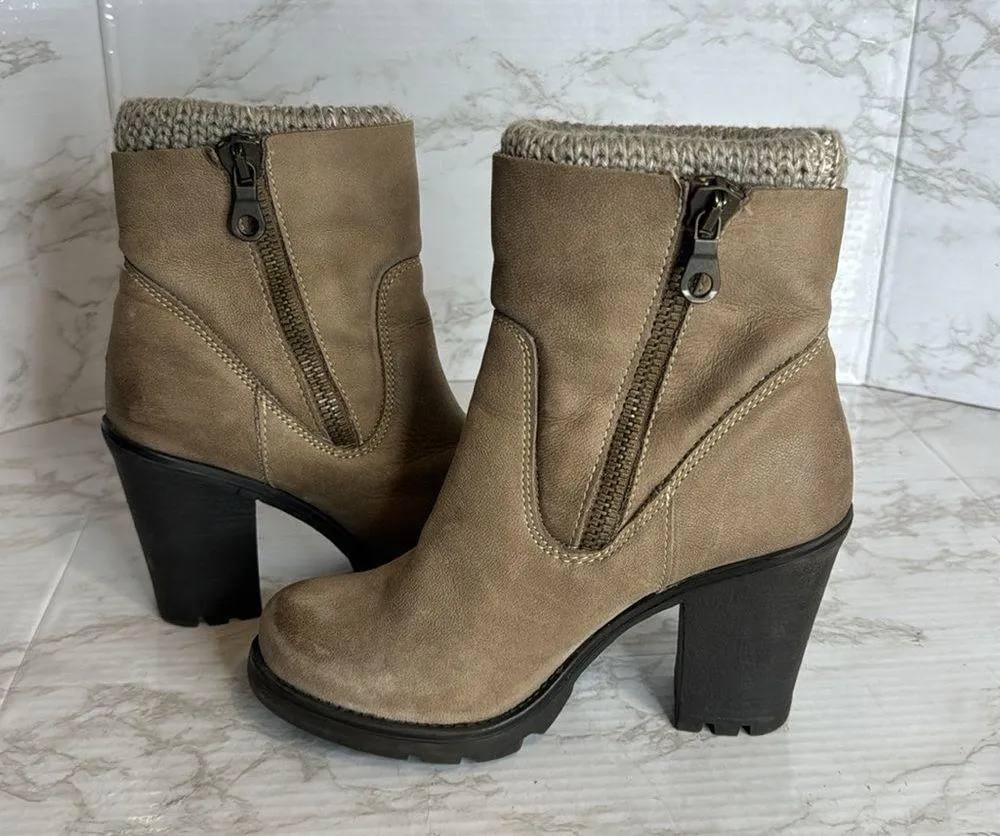 Steve Madden ladies sweater ankle boots size 7.5 M chunky block heel - Image 6