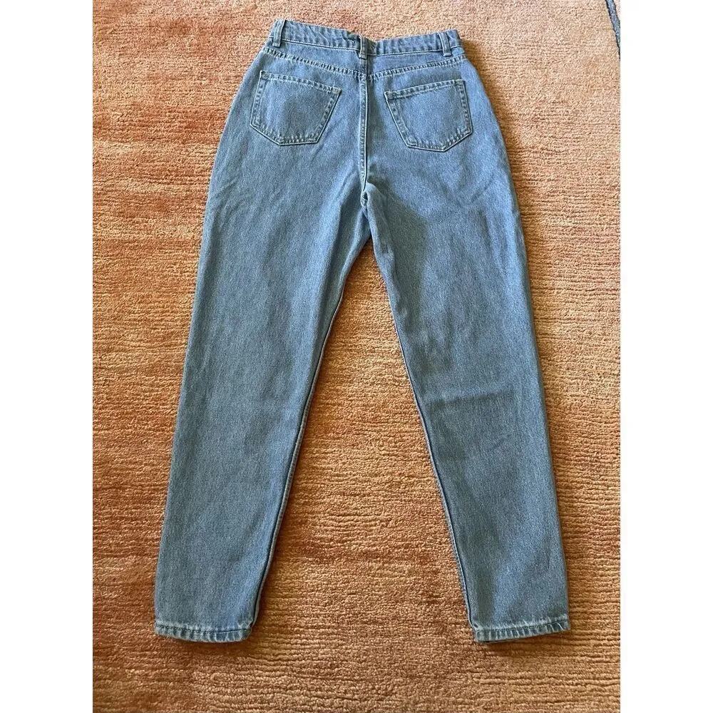 NWT boohoo High Waisted Extreme Distressed Ripped Mom Jeans Women’s Size US 6 - Image 9