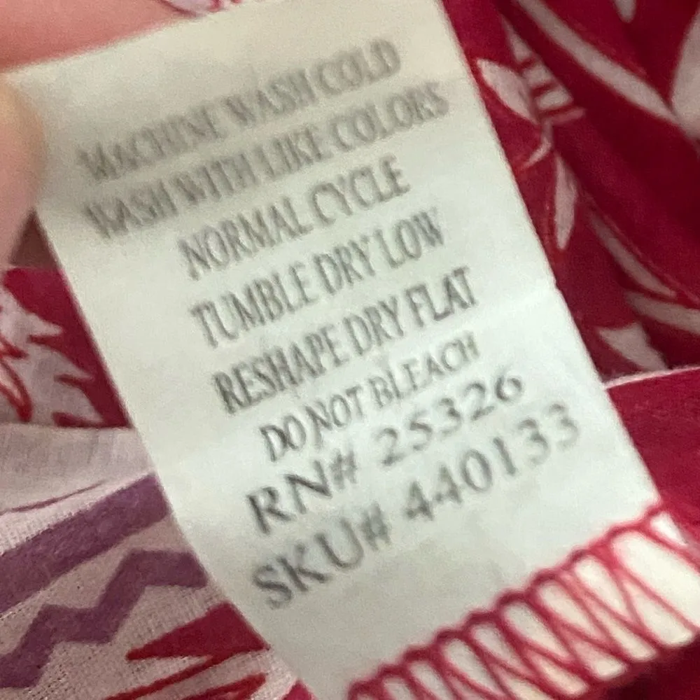 WORLD MARKET Divya Boho Blouse Top Size S/M Red Floral Beachy 70s Retro Festival - Image 12