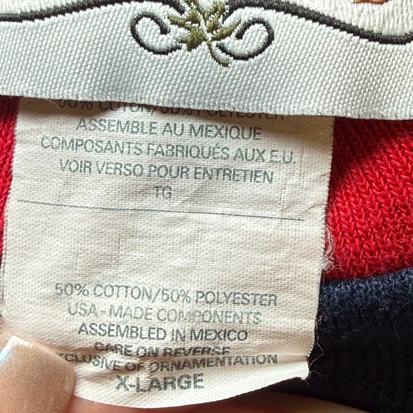 Vintage Longaberger Homestead Navy Sweatshirt Bear Sweater Weather Cozycore XL - Image 8