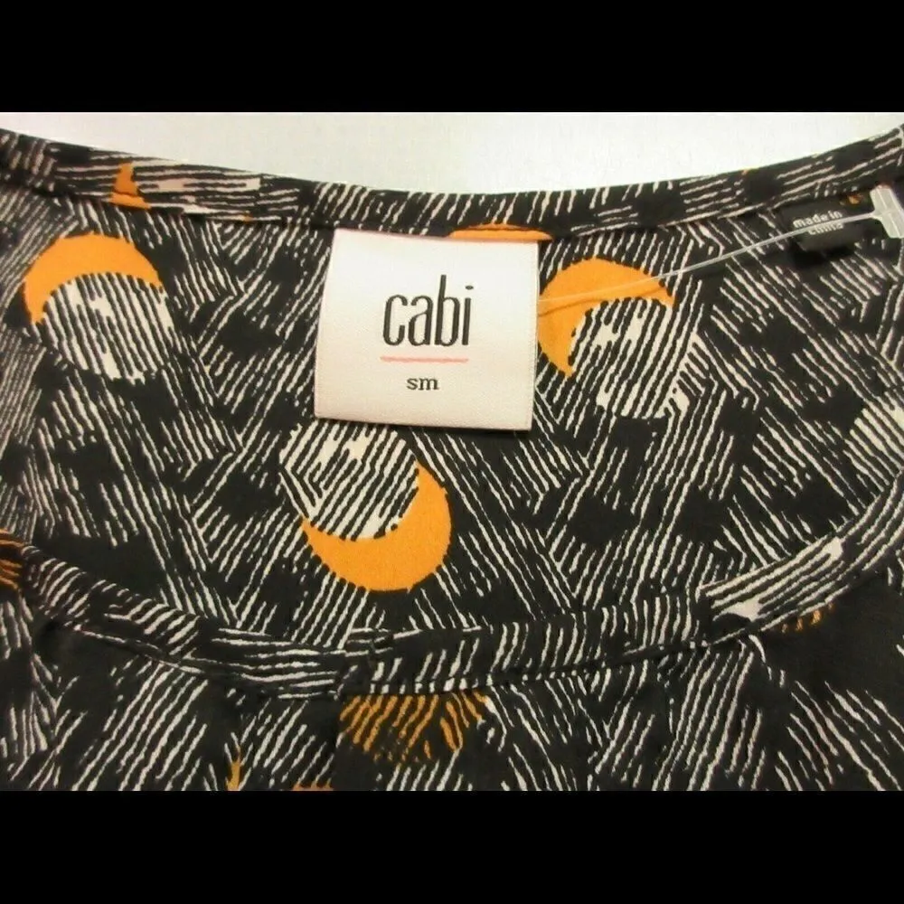 CAbi Solar Eclipse Moon Popover Blouse #3131 sz S - Image 4