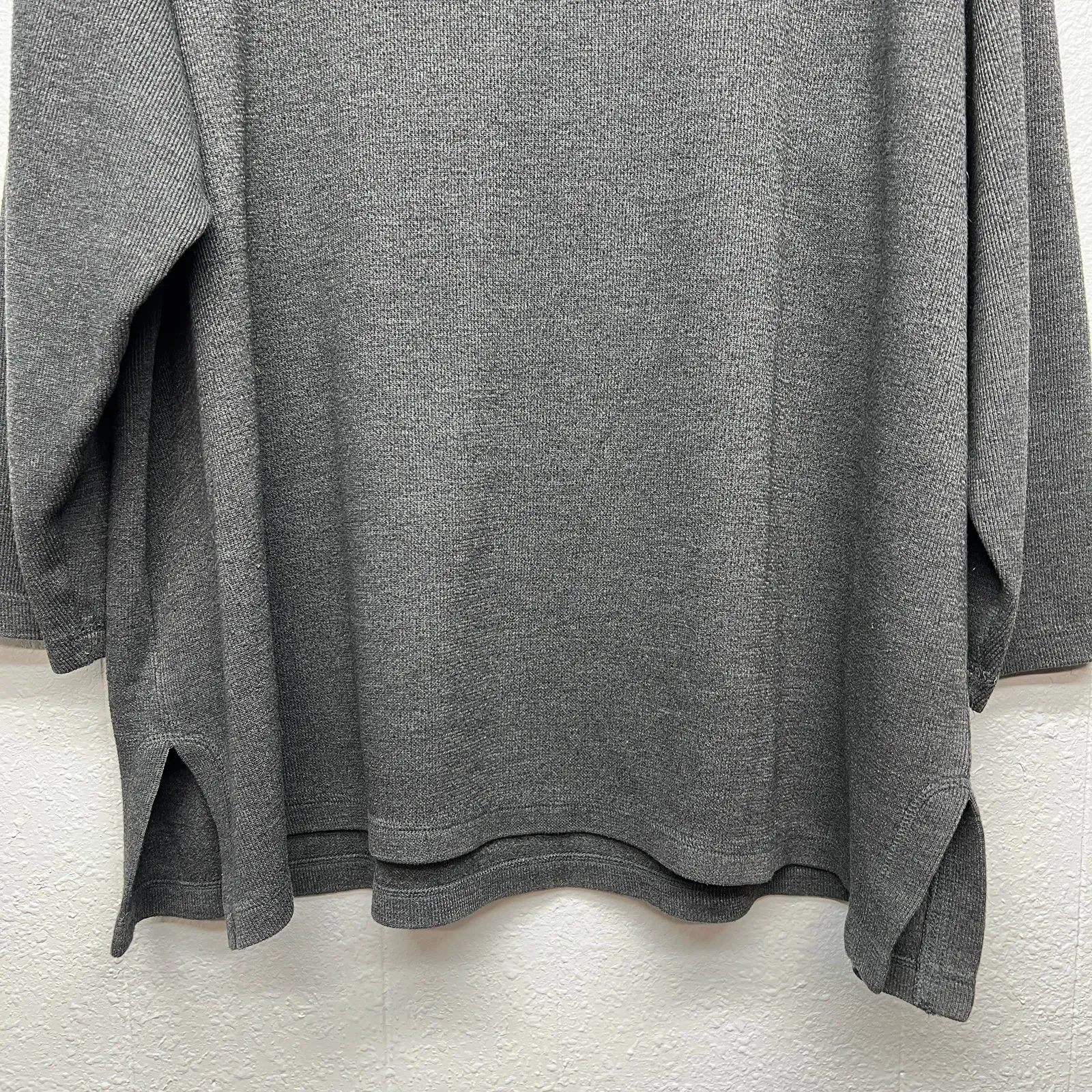 Avenue Henley Sweater Womens 22/24 Ribbed Stretch 3/4 Sleeve Relaxed Casual - Image 8