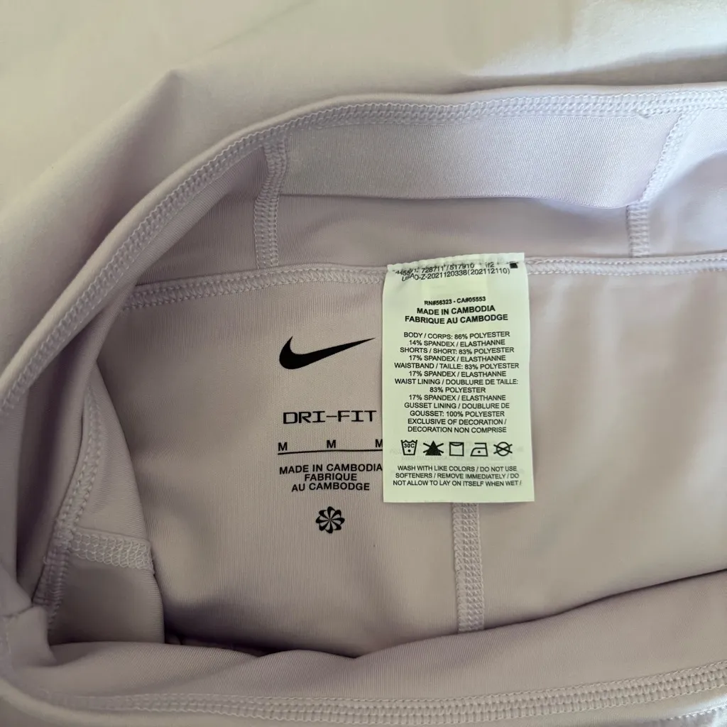 Nike Medium Skort Lilac Lavender Pickleball  Tennis Preppy Pleated Athletic - Image 5