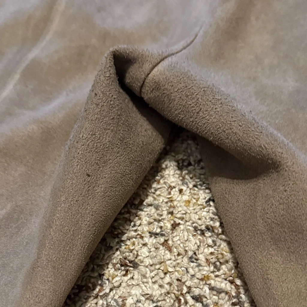 Tahari Tan Suede Feel Pull On Trousers Women’s Size S Soft Stretch Pants Taupe - Image 8