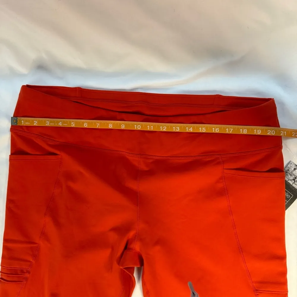 NWT Oiselle Orange Size 24 26 Triple Threat Capris Knickers Legging Active Gym - Image 5