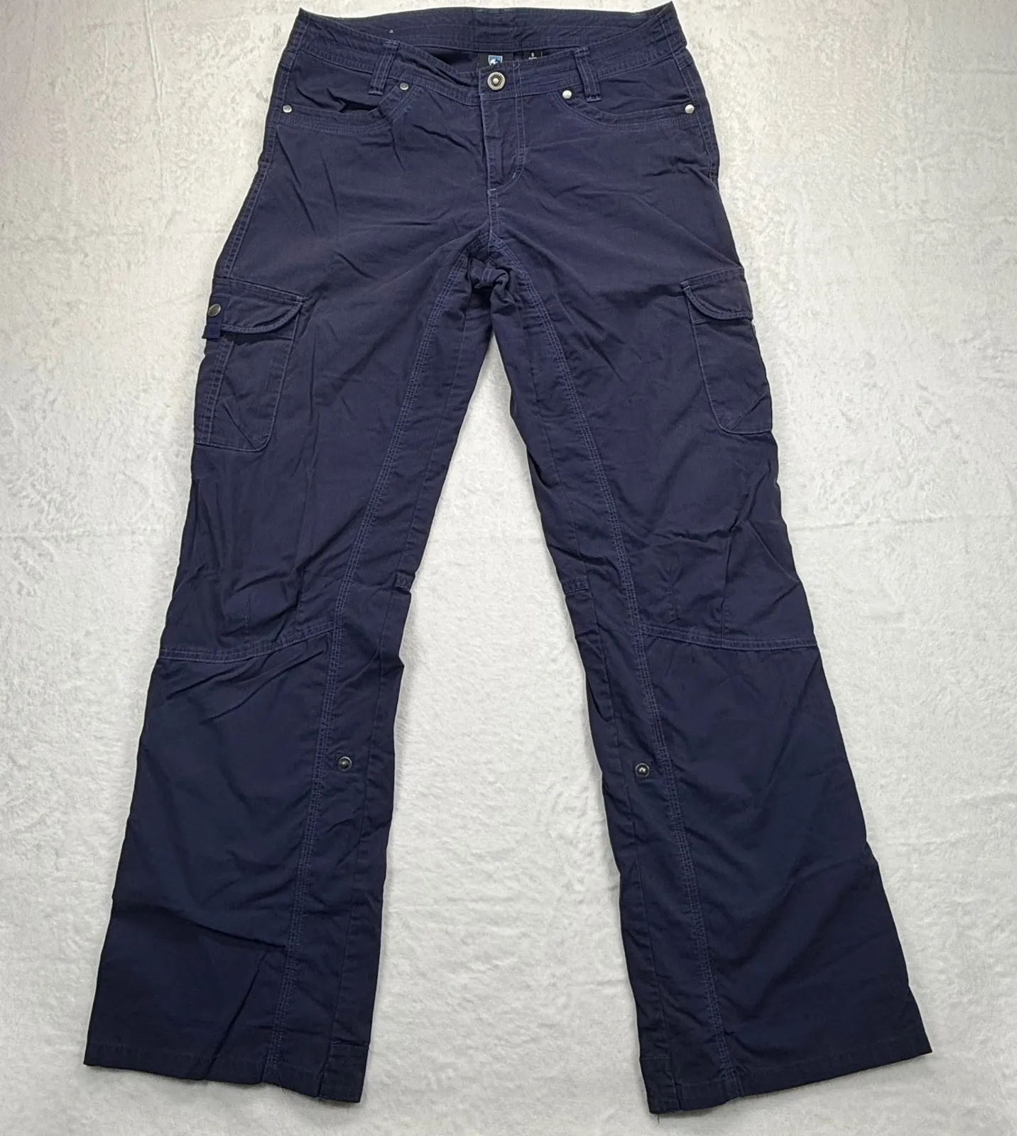 Kuhl Traverse Cargo Pants Hiking Travel Convertible Blue Size 8 READ - Image 1