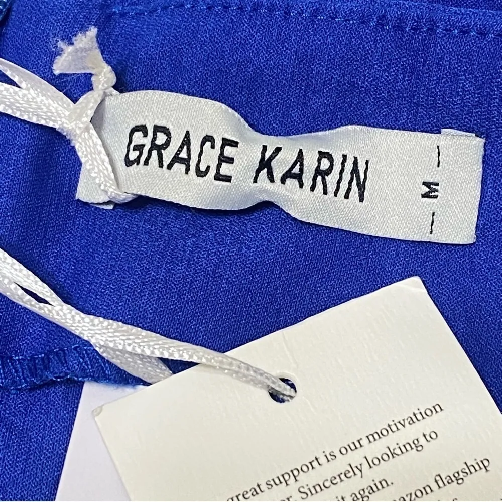 Grace Karin Blue Ruched Pencil Skirt Retro Knee Length NWT Size Medium - Image 3