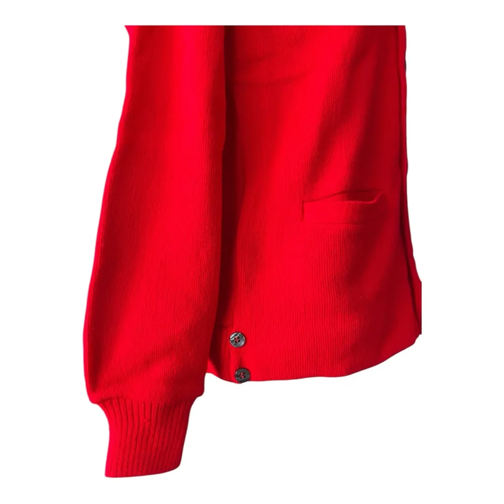 Vintage 70s Pennsleigh 100% Virgin Orlon Acrylic Red Button - Image 6