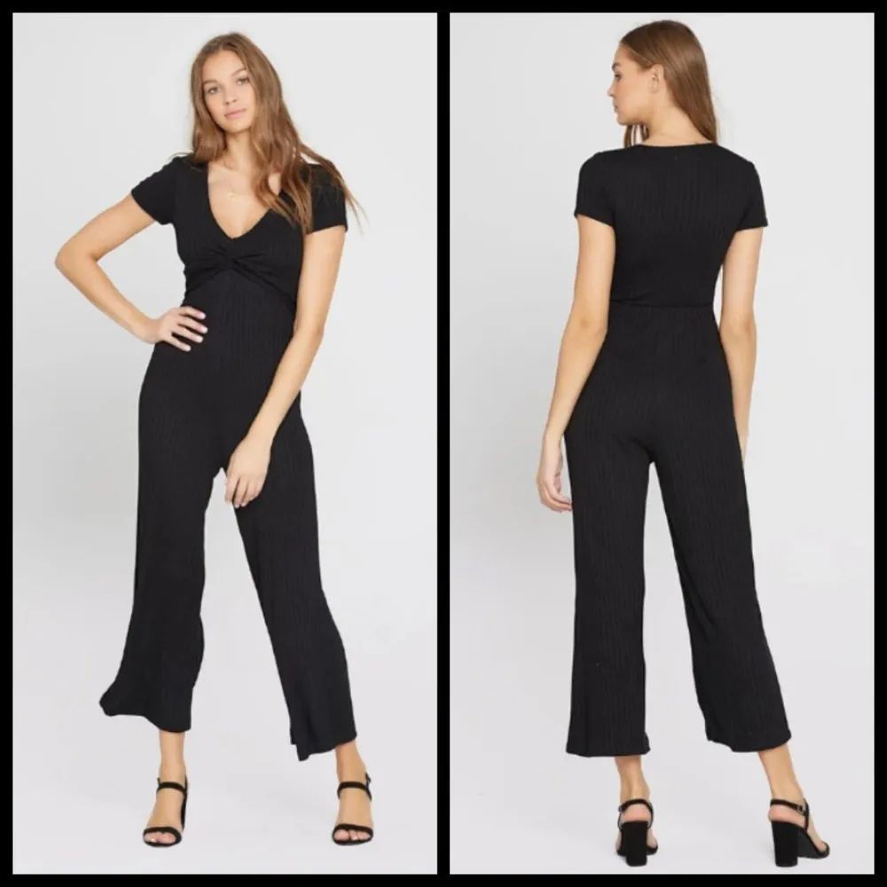 💕L*SPACE💕 Jasmine Ribbed Jumpsuit Black S NWT - Image 4