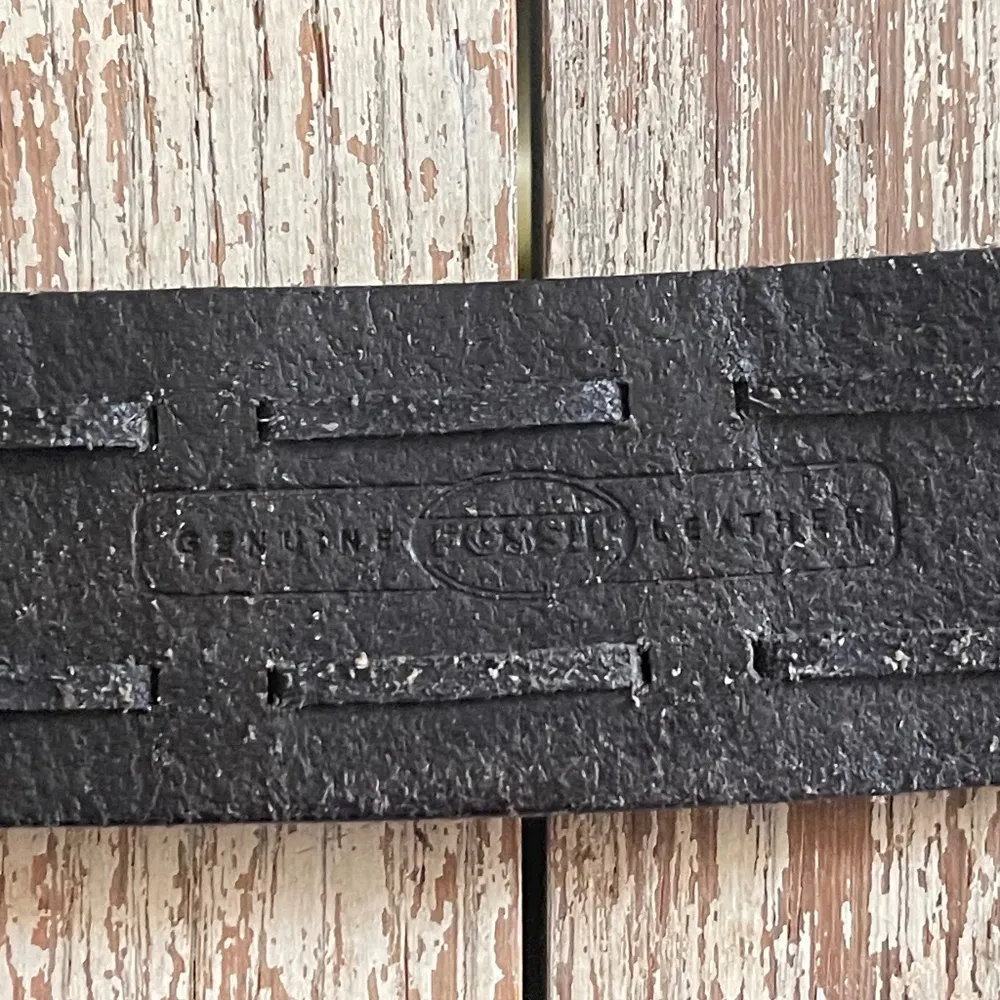 Vintage Fossil Sun Flower Genuine Leather Belt Dark Brown Large Tooled Festival - Image 11