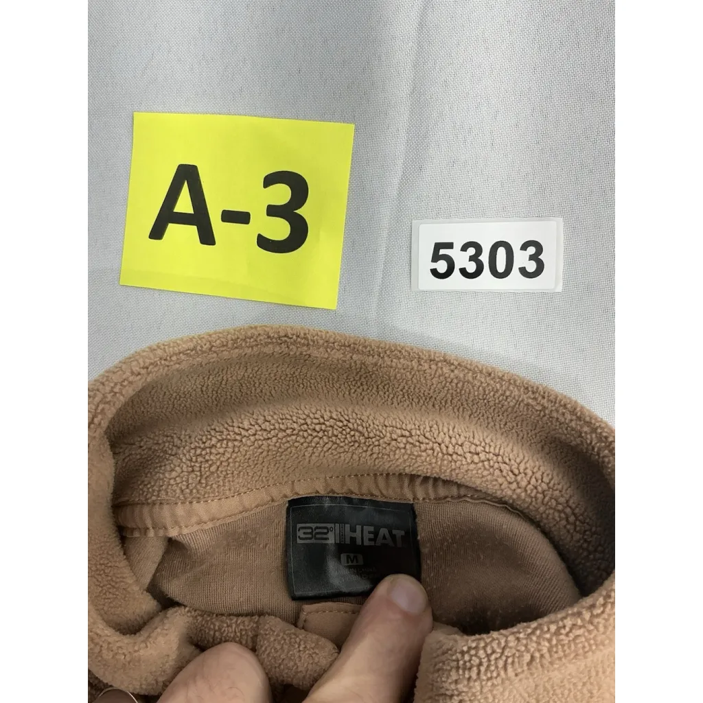 Womans 32 Degree Heat Long Sleeve Pullover Sweatshirt Medium Brown 1/4 Snap Up - Image 3