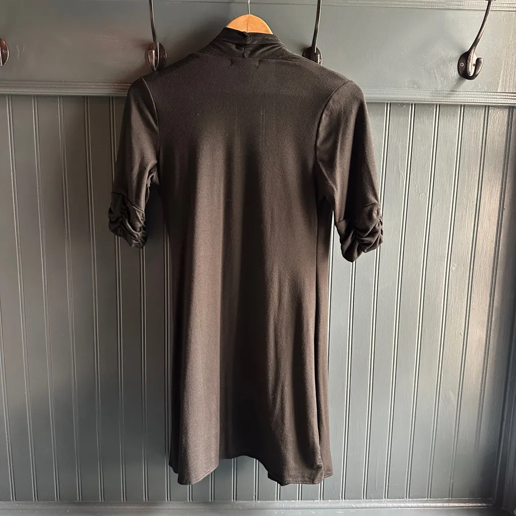 Delirious Black Open Front Cardigan Dress Size M - Image 2