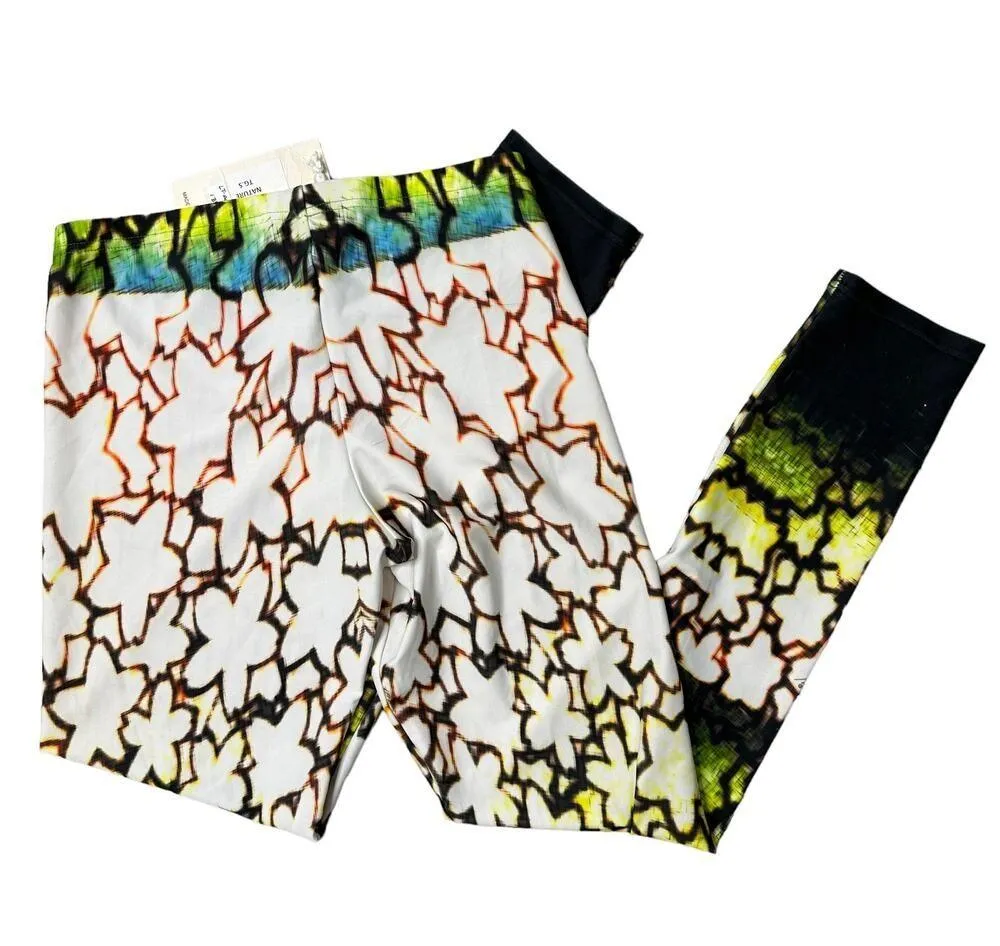 Letube Designer Leggings Boutique Flirt Made In Italy Nature Pattern S White - Image 5