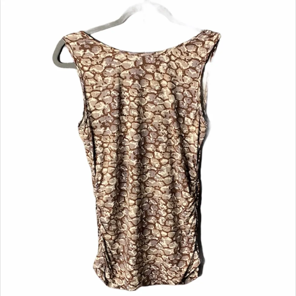 CAbi #967 Brown Cobblestone Ruched Tank‎ - Image 2