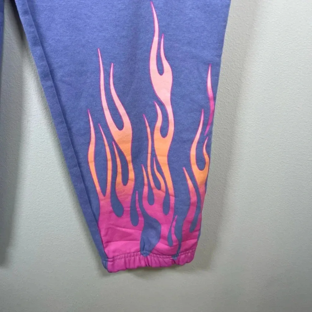 NGOrder Womens Sweatpants Purple Pink Graphic Speed Demon Racing Fleece Sz Large - Image 8