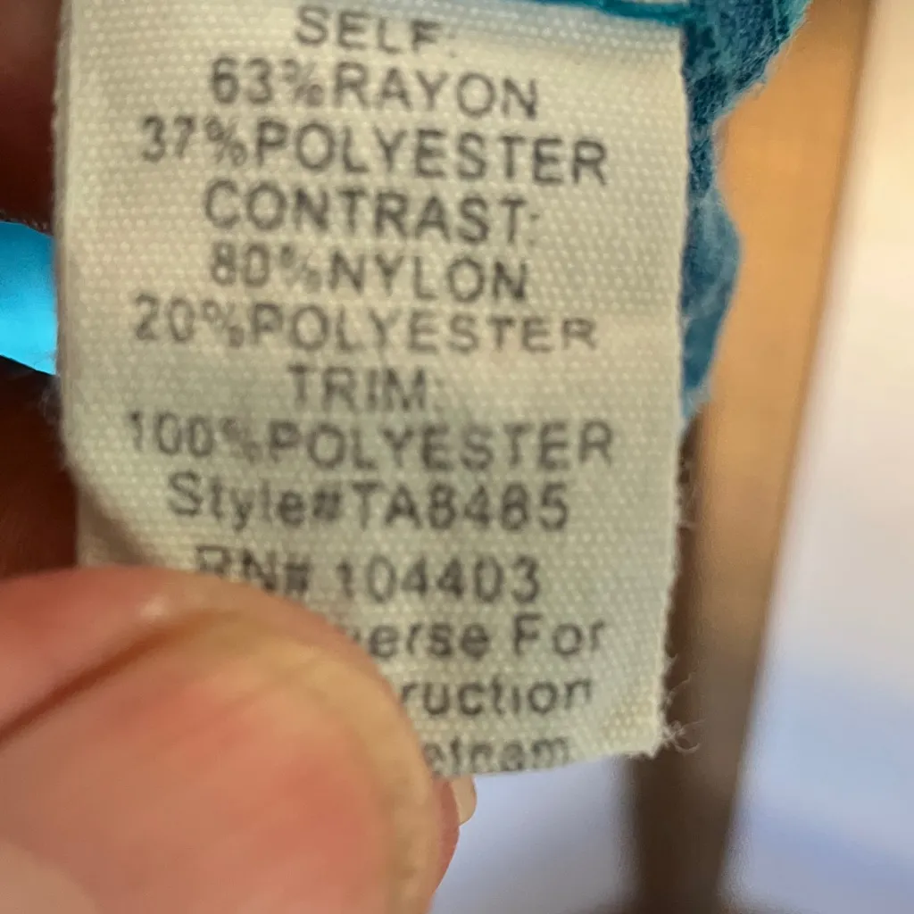 Sweet Wanderer Turquoise Lace Blouse small - Image 4