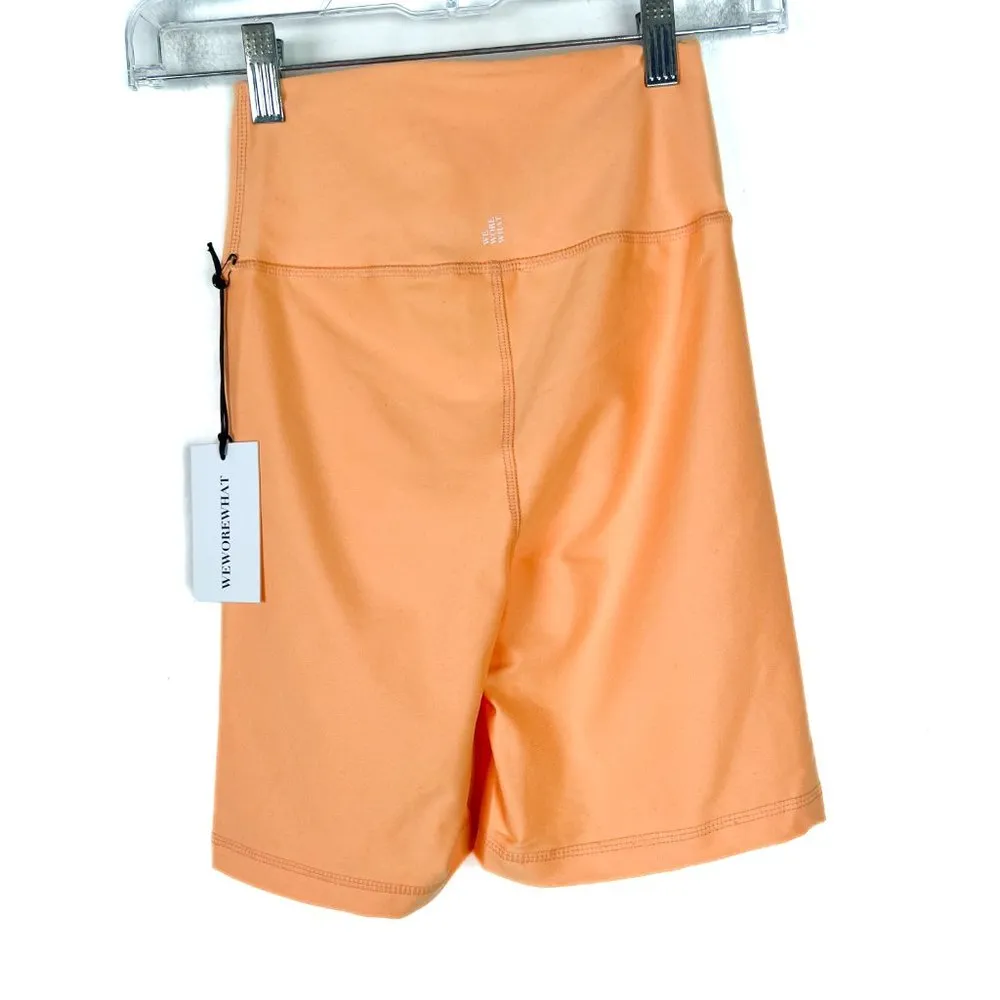 NWT WeWoreWhat Lace-Up Biker Short Peach Cobbler Size XS NEW $68 - Image 8