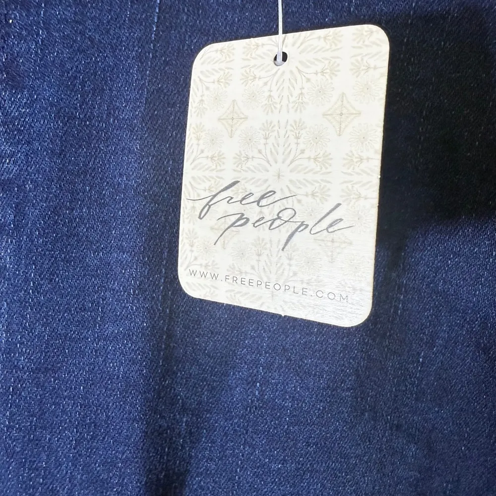 Free People Charlotte Denim Romper Sapphire Size XL - Image 5