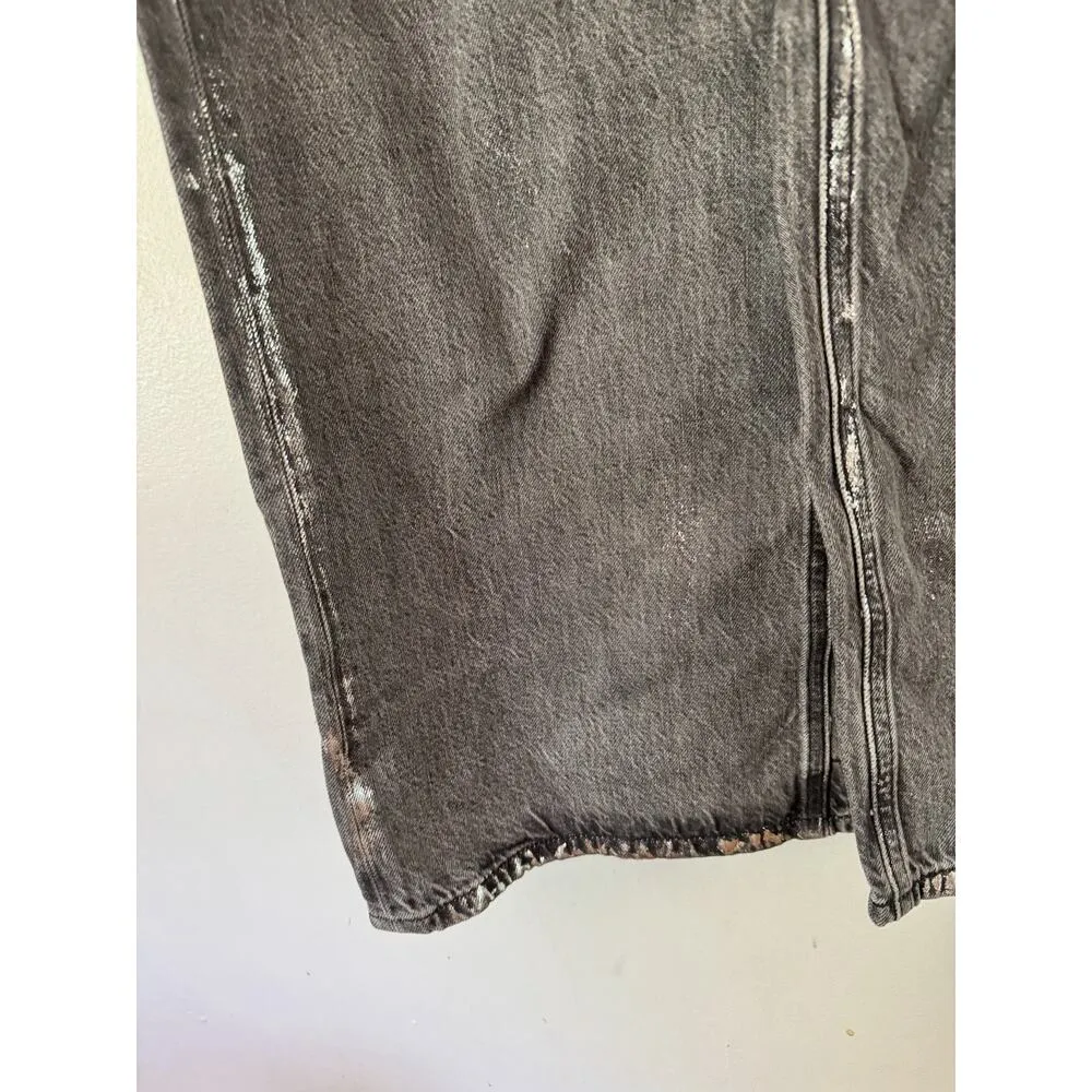 NWT Etica Marley Ultra High Rise Baggy Black Icicle Jeans Size 25 Anthropologie - Image 8