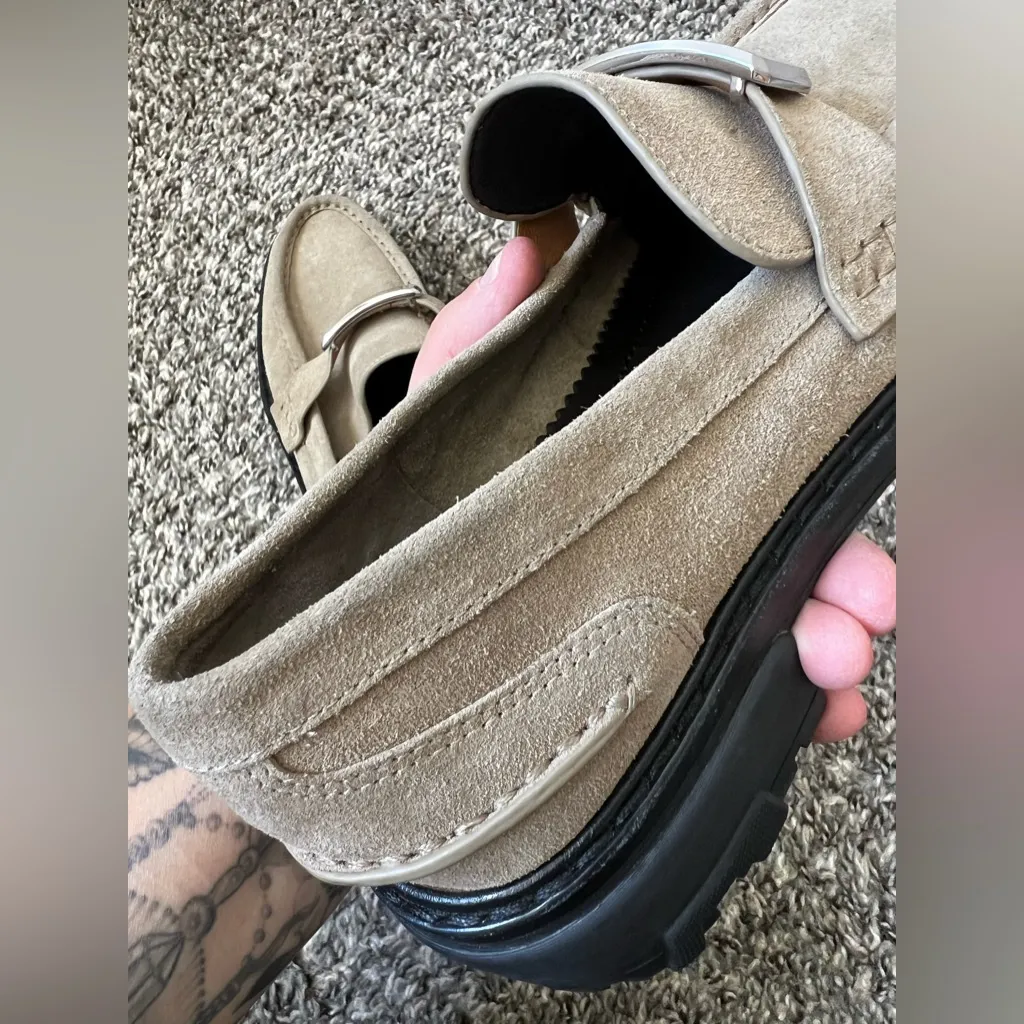 Rag & Bone Women’s‎ New Light Tan Sand Suede Shiloh 2.0 Lug Loafers Size 8 - Image 8