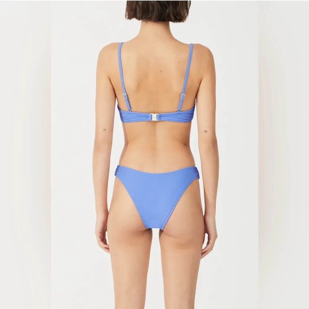 Zulu And Zephyr Signature Curve Brief Bikini Bottom High Cut Bay Blue Size 8 New - Image 3