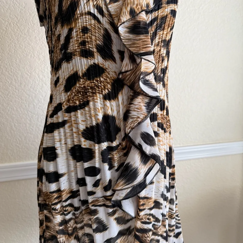 Animal Print Mini Ruffle Dress Sexy Party Club Date Night Boho Chic Animal Print - Image 7