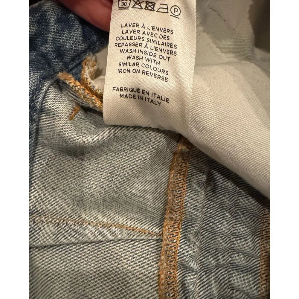 LOULOU DE SAISON Attu Wide Leg Jeans Washed Light Blue size 28 (new) - Image 11