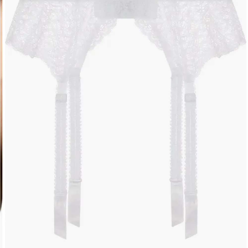 Elegant White Lace Garter Set - Image 2