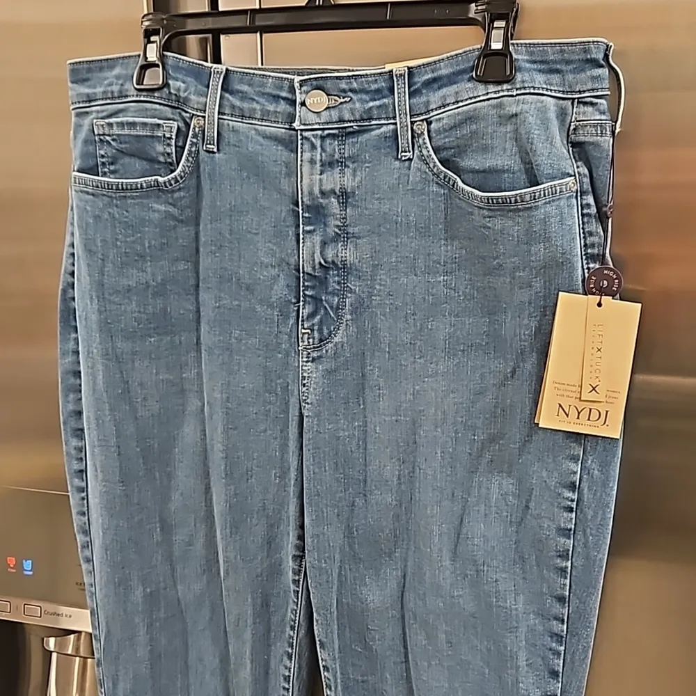 ๐NYDJ๐ Sheri High Rise Slim Jeans ~ Nottinghill Blue 12 NWT - Image 10