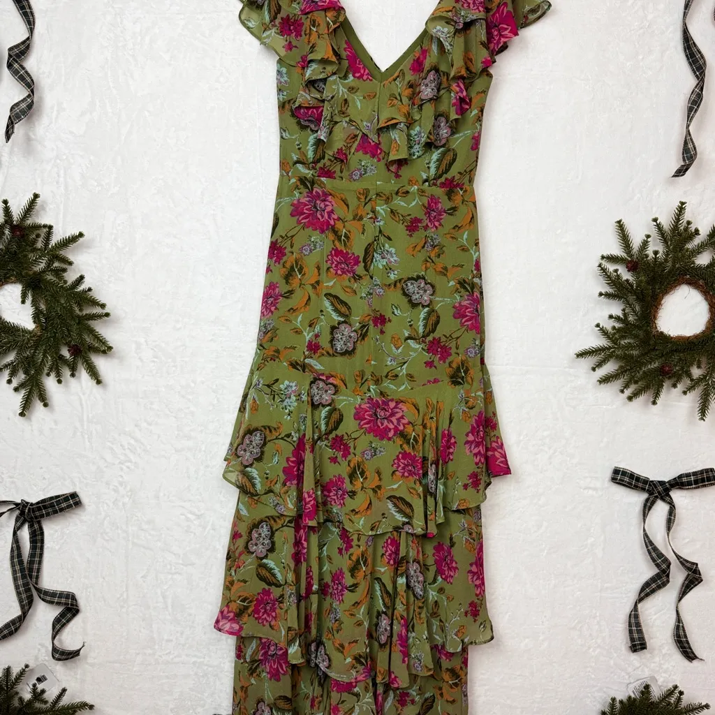 WAYF cut out tiered ruffle maxi DRESS SMALL - Image 7