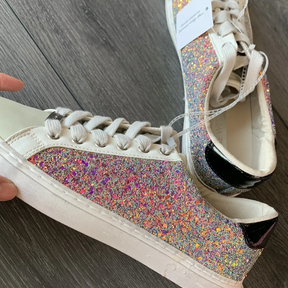 Nine West sparkling colorful sides Reflective fashion sneakers Sz 8 New With Tag - Image 6