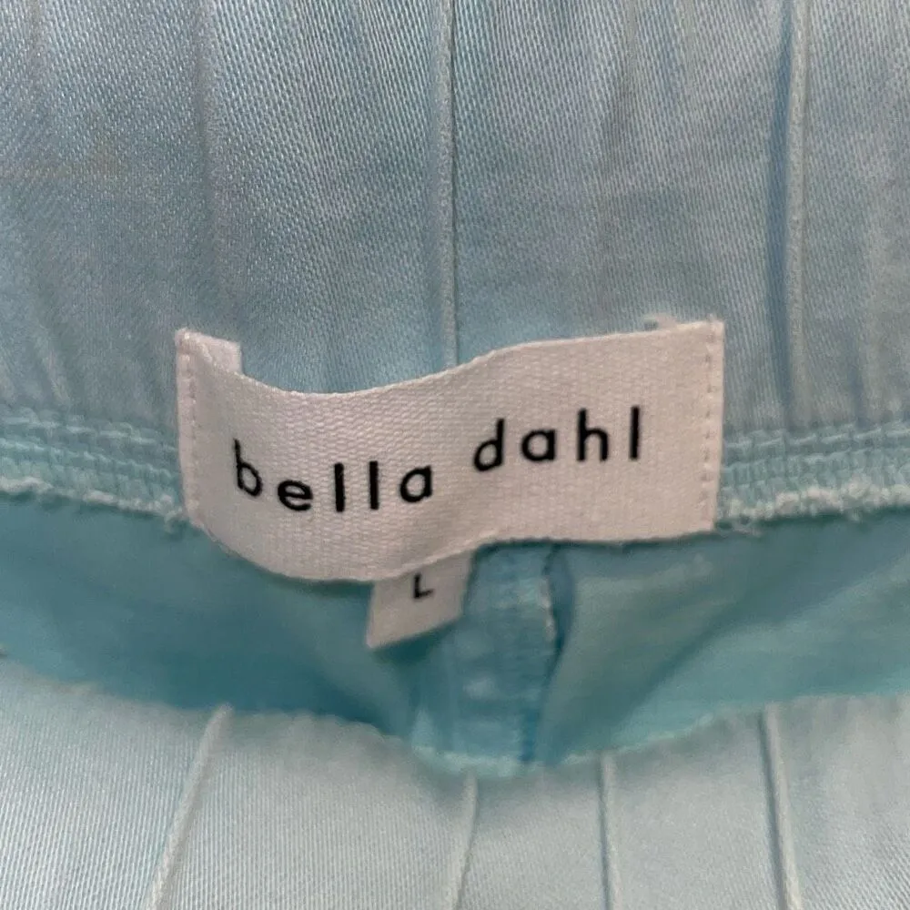 Bella Dahl Womens Elastic Waist Drawstring Cropped Jogger‎ Pants Aqua Large NWT - Image 7