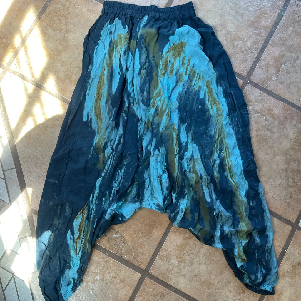 Gray and Blue Harem Pants size XS - Image 2