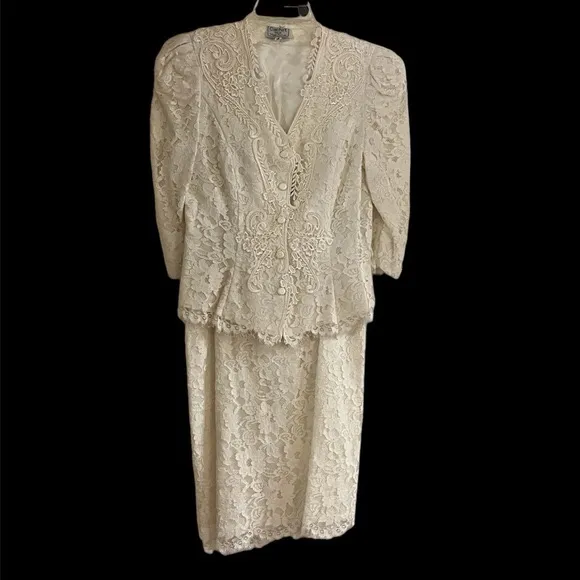 Cachet by Bari Protas Cream Blouse vintage 80’s suite set - Image 7