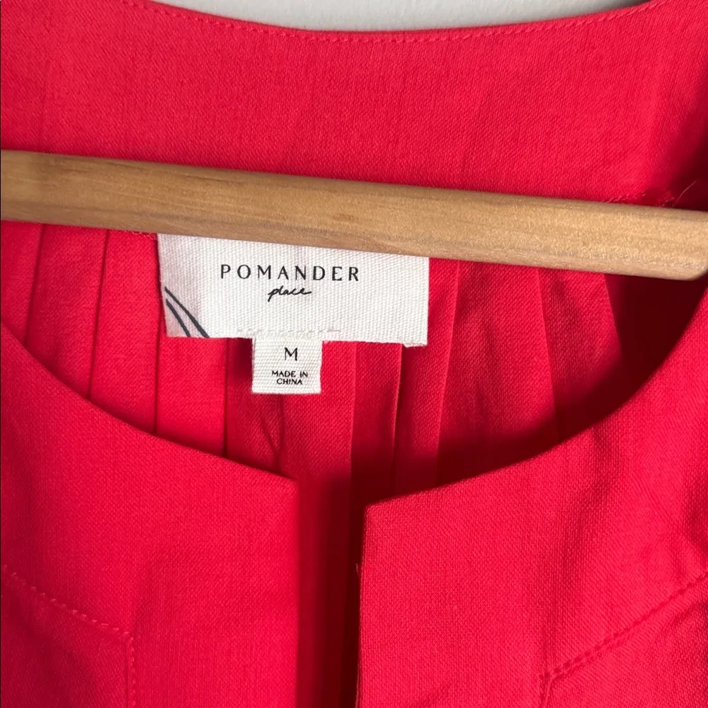 Tuckernuck POMANDER PLACE Red Finley Flutter Sleeve Dress Medium - Image 5