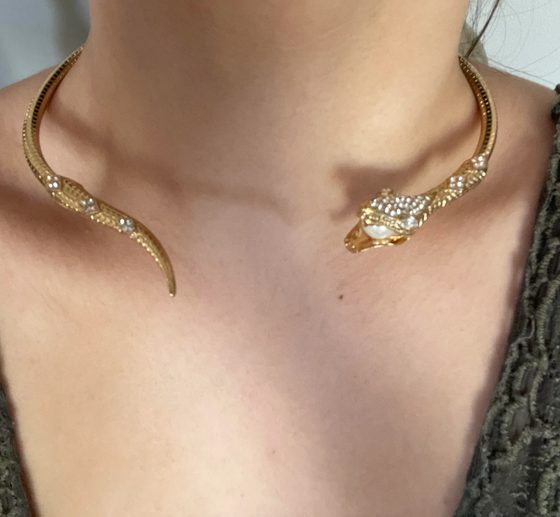 Snake Necklace Gold - Image 3