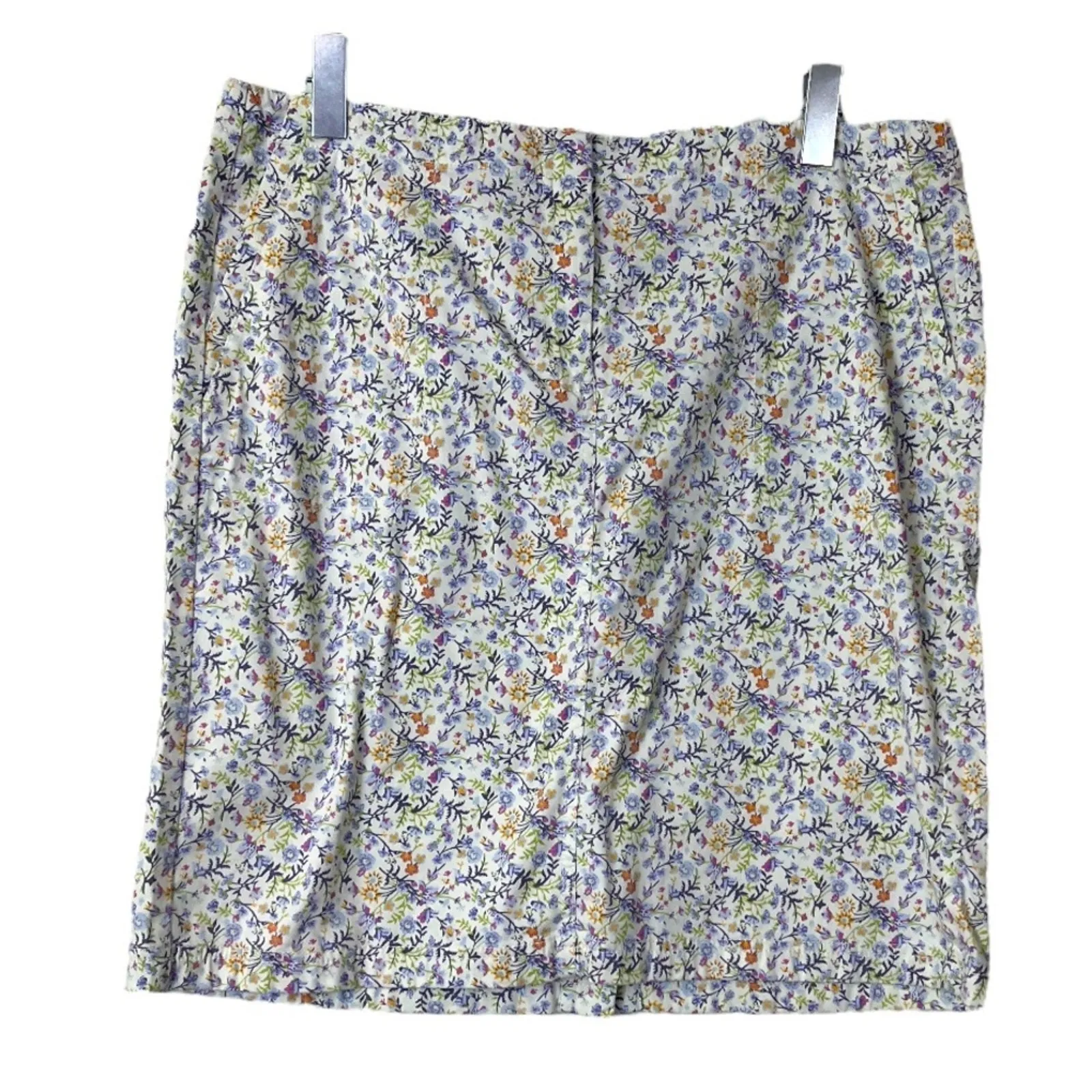J. Jill Skirt Cream Blue Multi Floral Live - Image 11