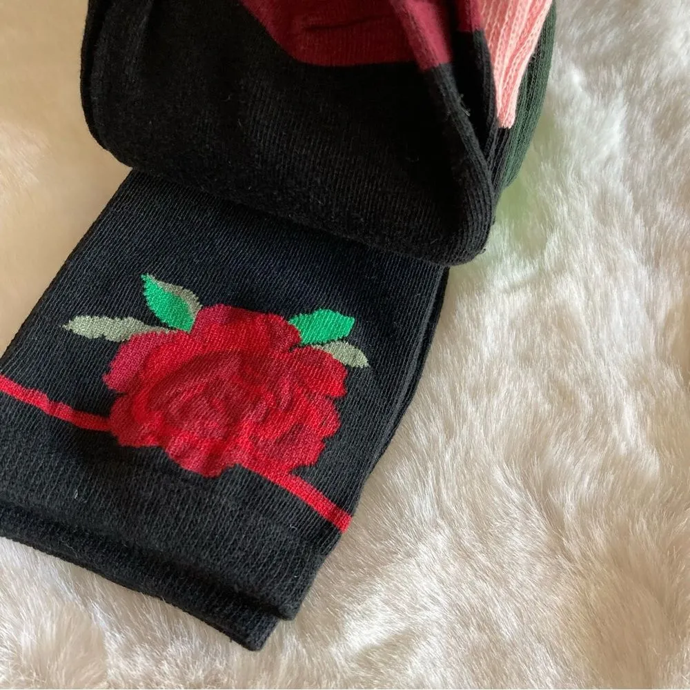 Kate Spade 3 Pack Crew Socks Green Leopard Black Rose NWT - Image 8