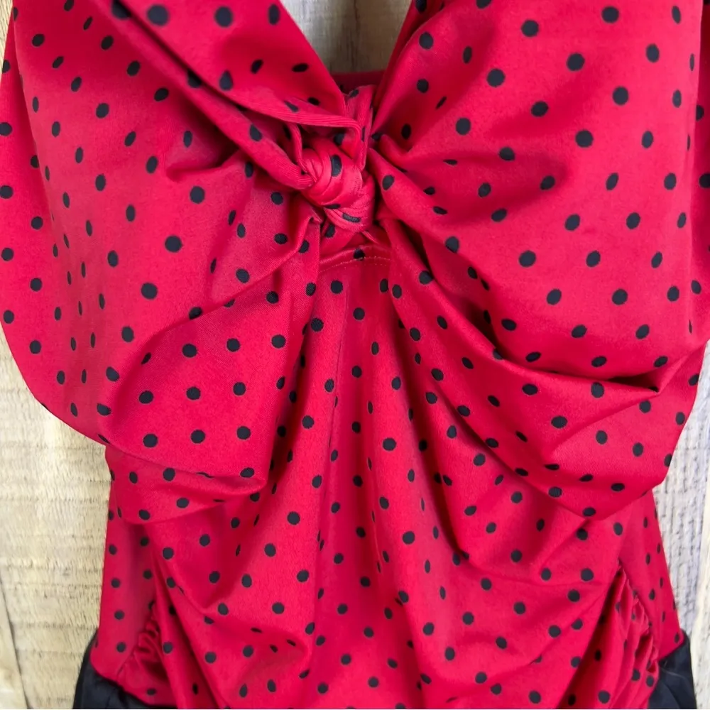 Suddenly Slim By Catalina Size Small (4-6) Red & Black Polkadot Bathing … - Image 4