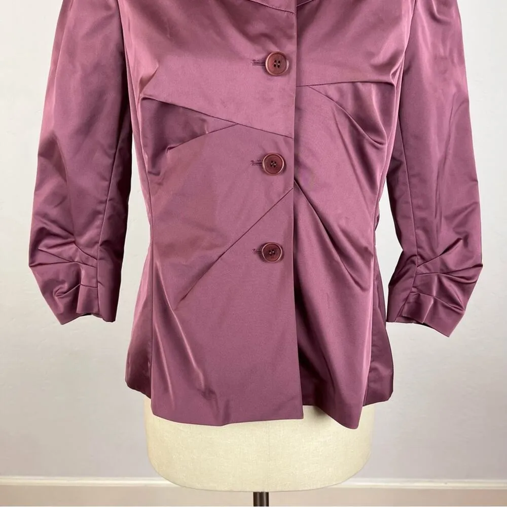 Lafayette 148 New York Lilac Satin Jacket - Image 4