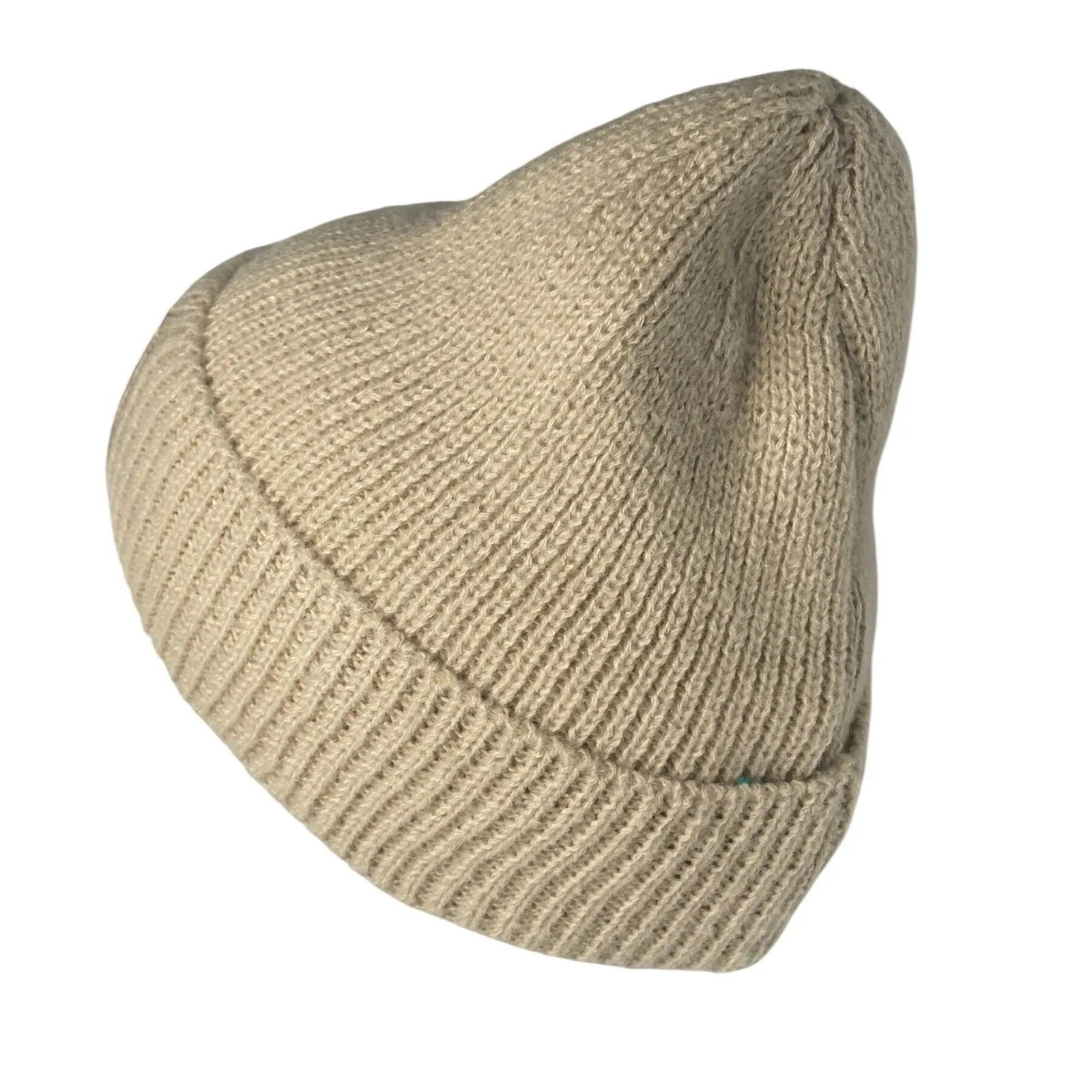 Unisex Knit Cap Beanie Double Layer Winter Hat Beige NEW Outdoor Gorpcore OS Tan - Image 2