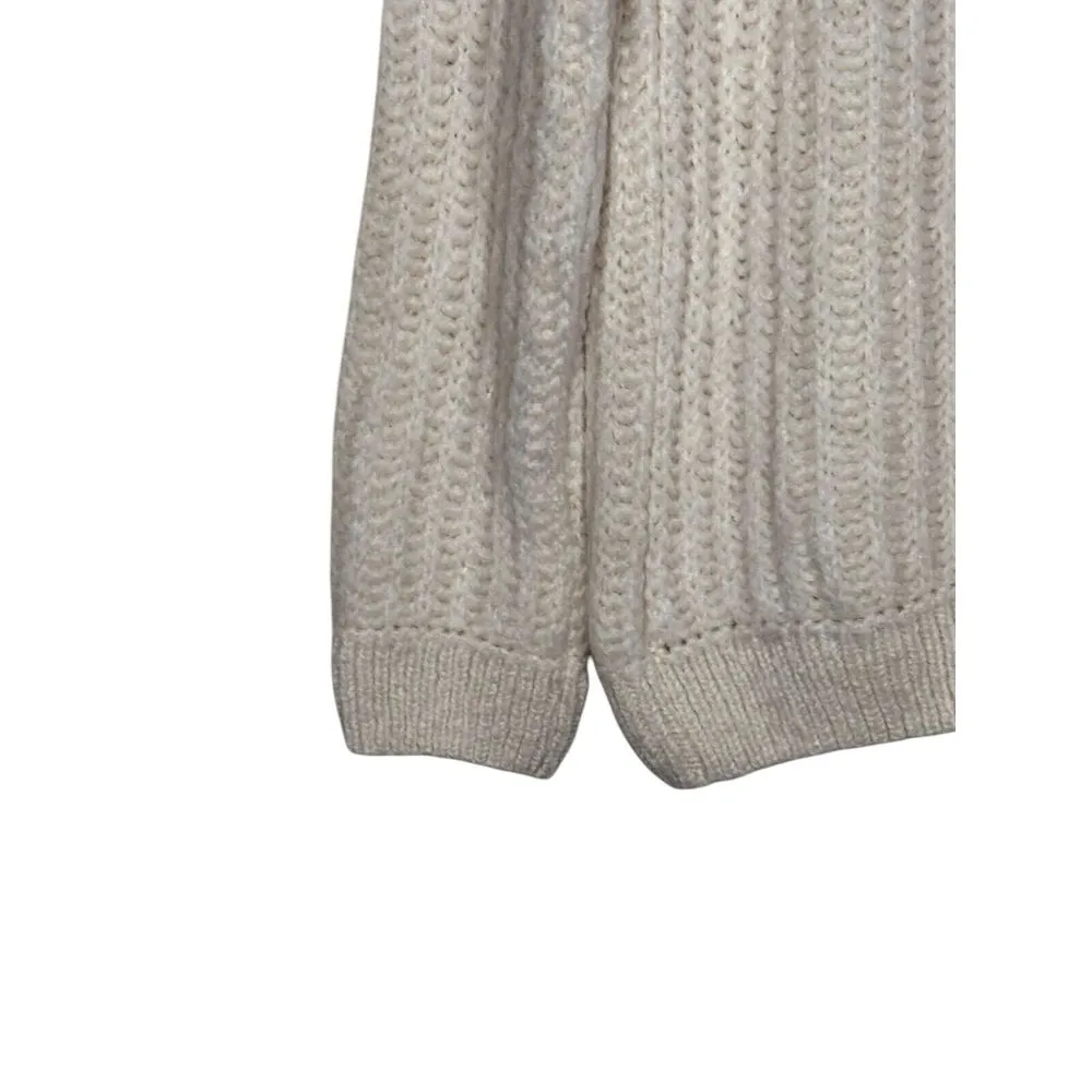 Zara Women's Sweater Shawl Chunky Snap Buttons Long Sleeve Cream Sz.‎ 13-14 - Image 6