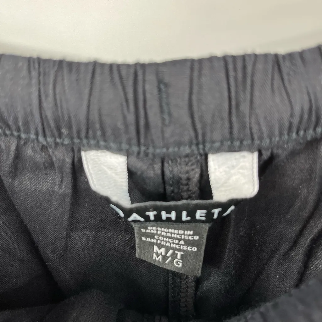 Athleta Women’s paradise wide leg black linen blend pant Lagenlook size MT NWT - Image 3