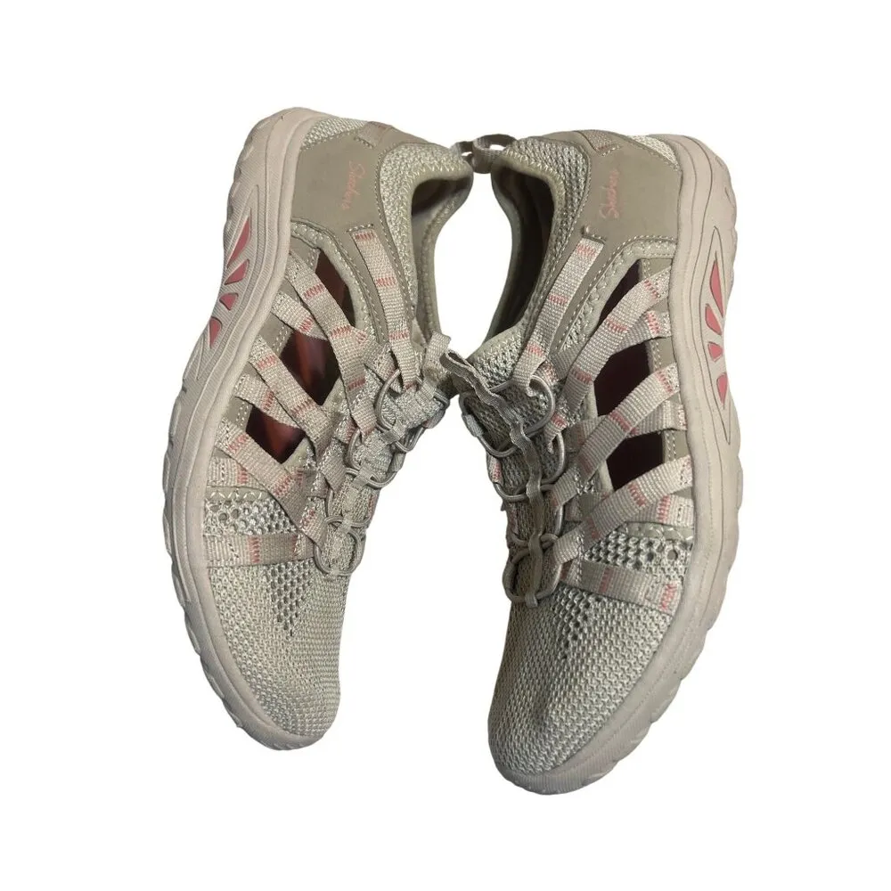 Skechers Taupe Reggae Fest Outdoor Walking Shoes 49589SA Slip On Mesh Size 10 - Image 3