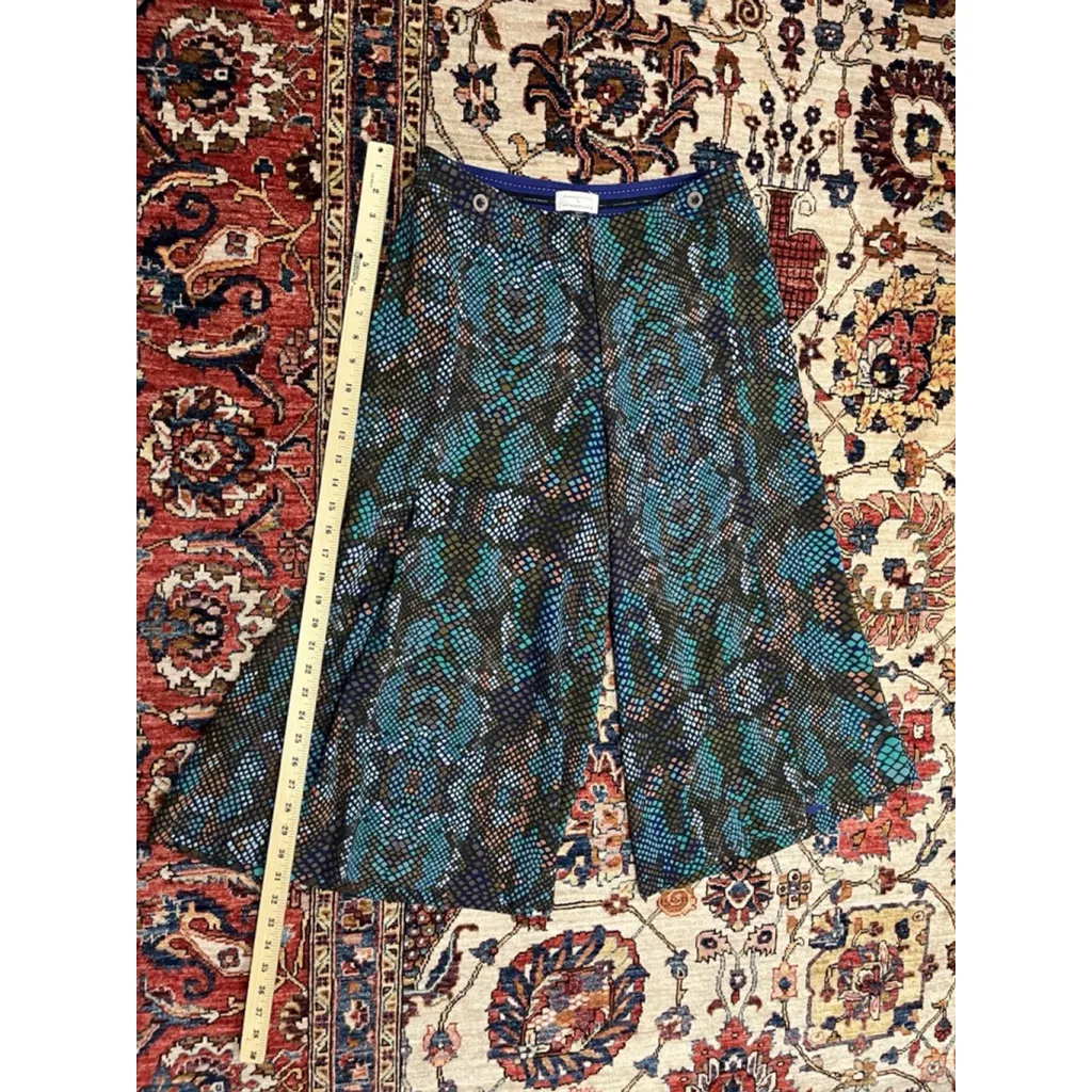 Anthropologie The Essential Culotte Cropped Wide Leg Snake Print 
Boho Pant in 8 - Image 2