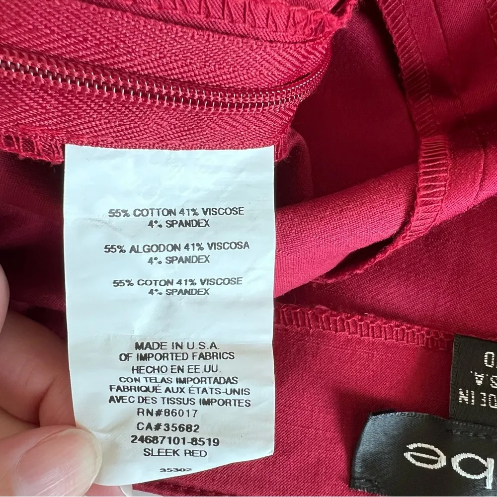 Bebe Y2K Women’s Sleek Red Satin Kick Hem Pleated Pencil Skirt - Image 12