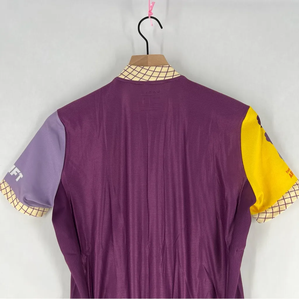 Varlo Short Sleeve Cycling Jersey Lightweight Stretch Performance Full Zip Front Purple - Image 15