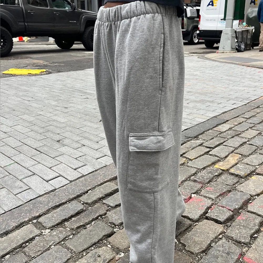 Brandy Melville Anastasia Cargo Sweatpants Gray - Image 3